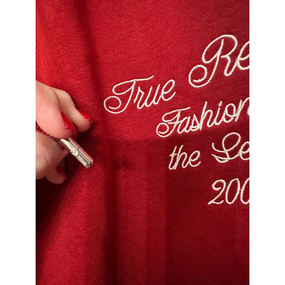 True Religion Super T Fleece sweatpants featuring contrast stitching women’s XL - Picture 5 of 8